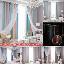 2er Sterne Vorhang Blickdicht