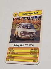 Volkswagen Golf  Rallye GTI 1800 - Einzelkarte - Quartett  (4)
