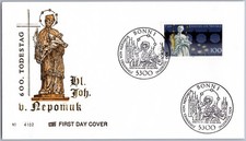Bund Deutschland BRD FDC Ersttagsbrief Hl. Joh. v. Nepomuk 1964