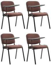 4er Set Stuhl Ken mit Klapptisch Stoff Konferenzstuhl Besucherstuhl Collegestuhl