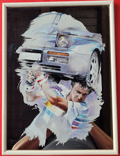 Spiegelbild Sportler - 30 x40 cm - mit weißem Rahmen