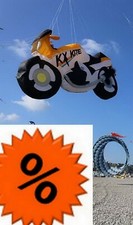 stablose drachen motorbike soft kite high quality 3d 4m*2m single line outdoor