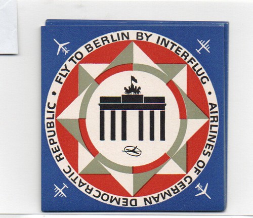 Interflug kofferaufkleber - interflug,