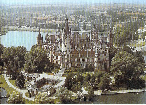 Schwerin luftbild - ak,