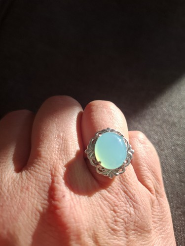 Ring aqua chalcedon - ring,,