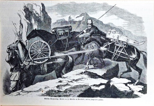 Holzstich 1860 russische - um, 1860.