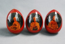 3 Stk Russische HOLZ-EIER mit
