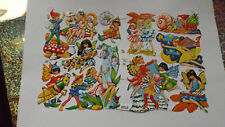 Oblaten Glanzbilder Lackbilder Scraps 1 Bogen MLP Nr. 1469 Blumen~Elfen