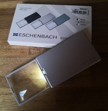 Lupe mit LED-Licht, Eschenbach easyPOCKET, 8D/3x, silber, Taschenlupe, silber