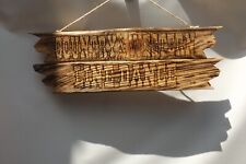 " COUNTRA & WESTERN LINE DANCE"  old-style Deko-Holzart ca.  48cm x 15cm