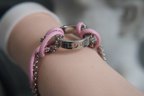 Love armband rosa kordel und - armband,