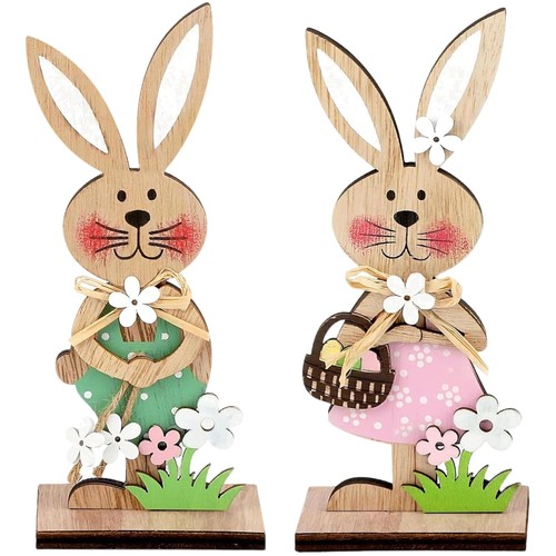 Osterhase holz aufsteller deko - aufsteller,