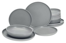 CreaTable - Uno - Tellerset 12-tlg (Grau)