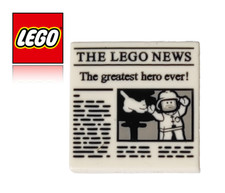 LEGO® Zeitung Newspaper greatest Hero News Fliese Poster Tile Decorated  NEU