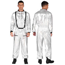 DE Herren Shiny Astronauten Kostüm Weltraum Raumfahrer Cosplay Overall Raumanzug
