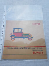 Einbau Anleitung Unitra Diora DDR Autoradio Safari II f. Wartburg Zastawa Skoda