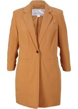 Long-Blazer mit Raffungen an