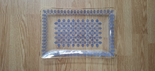 Glas kuchenplatte mit - kuchenplatte, goldrand