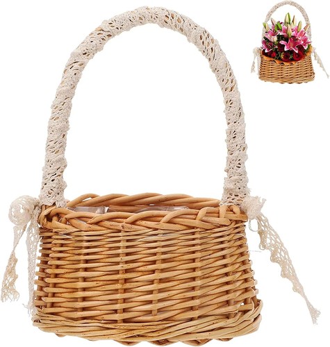 Blumenkorb aus weide und - blumenkorb,