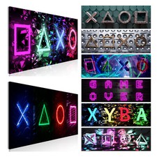 Playstation Gamer Art VLIES LEINWAND DEKO BILDER WANDBILDER XXL KINDERZIMMER