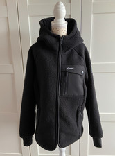 TOP! Revolution Race RVRC SHERPA Damen Hoodie Outdoor Jacke Fleece SCHWARZ