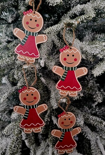 Tlg christbaumschmuck holz - 4, tlg.