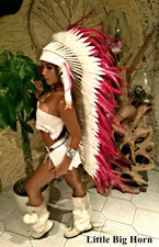 Warbonnet Coiffe Indienne Little Big Horn Indianer Kopfschmuck Quatar Flag