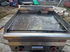 Modular Gas Grillplatte Bratplatte 2/ glatt 1/3 gerillt Grillfläche 595x470 mm 