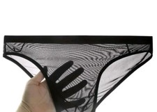 Slip schwarz Panty transparent 36 38 40 42  Lingerie