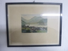 Schliersee - alte colorierte Druck- oder Tuschezeichnung - signiert