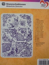 15 Stanzschablonen "Winterliche Zierecken"/ K. Jittenmeier/ QVC