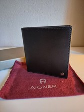 Aigner Geldbörse Portemonaie Leder schwarz - NEU