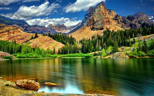 Natur berge wasserfall - natur, 3d