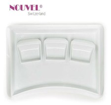 Design Fondue und Snackteller  Nouvel Swiss " Paris " weiß mit 3 Schälchen