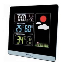 technoline WS 6448 Wetterstation inkl. Außensender TX 2016 Funkuhr Schwarz