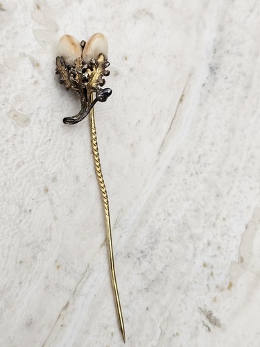 Antike anstecknadel gold mit - anstecknadel,