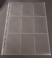 10-100x Sammelhüllen A4 für Trading Cards YU-GI-OH! etc. mit 9 Taschen GLASKLAR