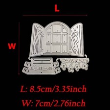 Stanzschablone Fenster mit Blumenkasten, Größe 8,5 cm x 7,0 cm (030)