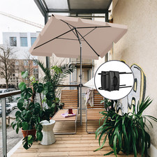 Sonnenschirm 200 x 125 cm Balkonschirm Rechteckig Sonnenschirm mit Schutzhülle