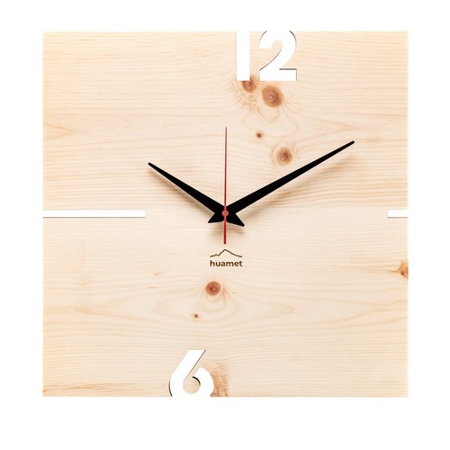 Huamet holz wanduhr puhr zirbe - holz-wanduhr,