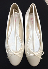 Ballerina Brautschuhe Rainbow Club Gr 40, Ivory Satin, Fine Shimmer