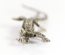 Vintage Reptil Silberbrosche