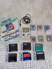 Nintendo Game Boy , grau, gebraucht, Scheibe teils defekt, inkl. 6 Spiele,    
