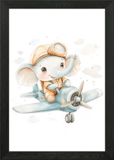 Elefant Pilot Aquarell