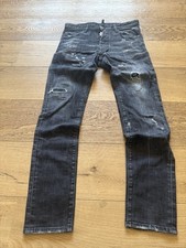 Dsquared 2 Jeans Schwarz 44 Herren Straight Ripped Vintage Retro