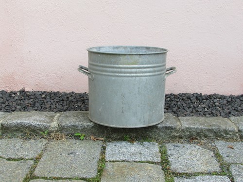 Alter zinkkübel zinktopf topf - zinktopf,