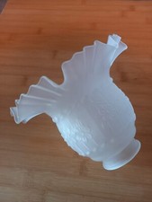 Lampenschirm Glas Ersatzglas Blütenform Milchglas