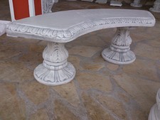 Gartenbank gebogen, Steinguss