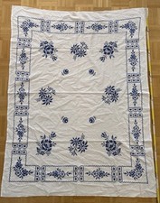 Tischdecke weiß leinen - weiß,