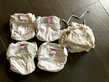 Stoffwindeln Windelhosen "Babymoll" 4 Stück Gr. S+M + 5x Stoffwindeln Hans Natur